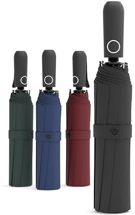 Sapor Design Premium Regenschirm mit Lotus Effekt | sturmfest, windsicher, Auf-Zu-Automatik | edler & eleganter Schirm | stilvoller Taschenschirm (Umbrella) | ESSENTIAL