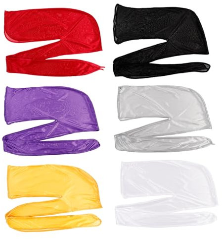 GAROZATION Piratenhut Aus Seide – Chemo-haar-kopfbedeckung Schlafmütze Für Frauen Elastische Totenkopfmütze Turbanschal -kopftuch Für Den Außenbereich