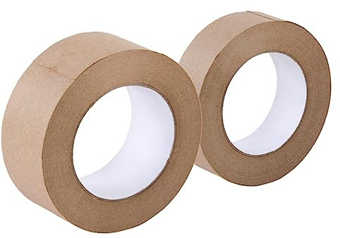 Operitacx Cinta de Embalaje de Papel Kraft 2 Rollos, Grabable