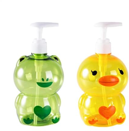 2 Pezzi Dispenser Sapone Bambini, 250/500ml Dispenser Vuoto Con Erogatore A Pompetta, Contenitore Sapone Liquido, Flacone Di Ricarica Per Dispenser Di Sapone Per Bagno, Bagno, Toilette, Lavanderia