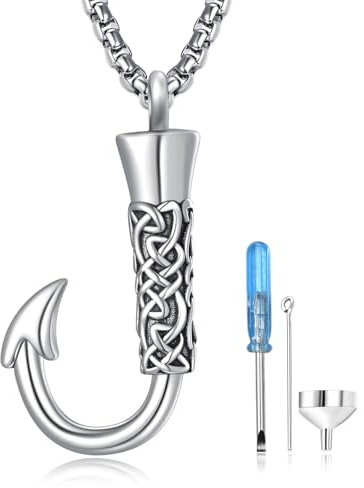 PRAYMOS Asche Anhänger 925 Sterling Silber Urnenketten für Kette Urne Andenken Halskette Memorial Feuerbestattung Schmuck für Frauen Männer Fläschchen Kremation