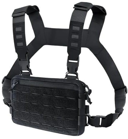 Brusttasche – Taktische Aufbewahrungstasche, leichter, verstellbarer Gurt | Sport-Brustweste für Wandern, Camping, Angeln, Klettern, Jagen, Fitnessstudio, Reisen, Urban, Alltag, Outdoor, Rucksack, Umh