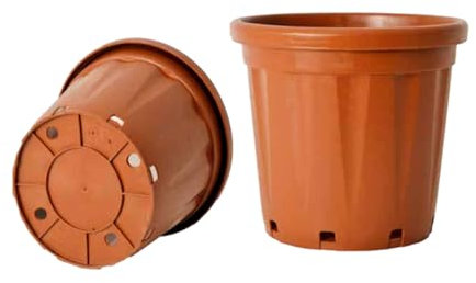 Tiesto Maceta Grande macetón Decorativa. marrón. 80 litros. Ø 55 x 44 Cm. Exterior para Plantas y arboles Grandes. Segura Garden. Resistente a los Rayos UV