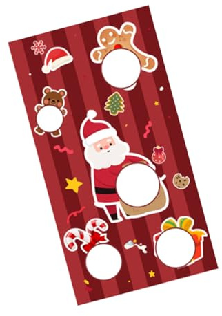ELAYARD Weihnachtliches Sandbag Banner Wurfspiel für Outdoor Party Toss Spiel Santa Motiv Fördert Hand Augen Koordination Langlebig und Wiederverwendbar