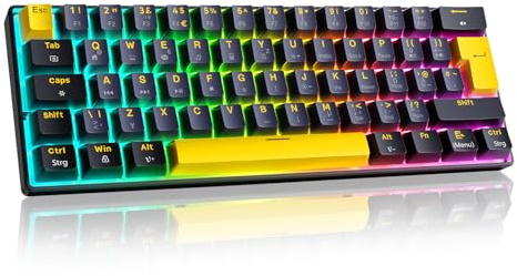 Free wolf Magic-Refiner MK37 Kabelgebundenes 60 % Gaming-Tastatur mit deutschem Layout, QWERTZ, Magnet-Schalter, 8K Hz, Ultra-Präzision 0,04mm RT (Stern schwarz)