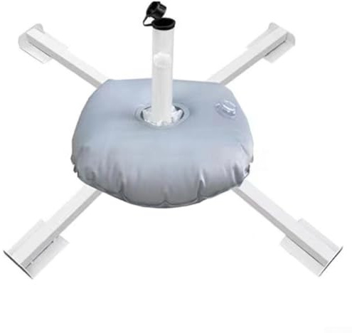 Yuanpgky Support de parasol pliable robuste avec sac à eau pour – Base en métal réglable pour parasols de jardin et de plage, structure stable croisée avec 10 kg d'eau