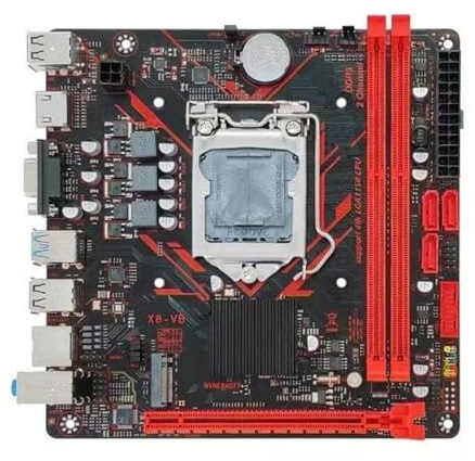Placa Madre Placa Base Fit For B85 con Interfaz H81 LGA1200 DDR3 Compatible con CPU i7 4790 y CPU i5 4590