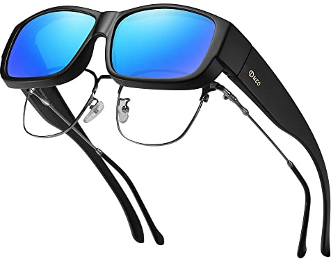 DUCO Herren Damen Sonnenbrillen Polarisierte Überbrille für Brillenträger | Unisex Wrap Around Blendschutz Brille, Über Normale Sonnenbrille, Fit over Polbrille, Übergröße Sportbrille DC8956
