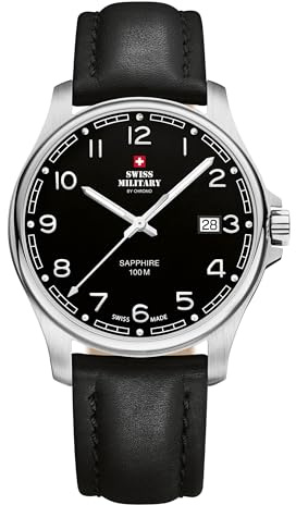 Swiss Military by Chrono Herren Uhr Armbanduhr Quarzwerk mit Edelstahl Metallarmband oder Lederband Analoge Herrenuhr SM30200