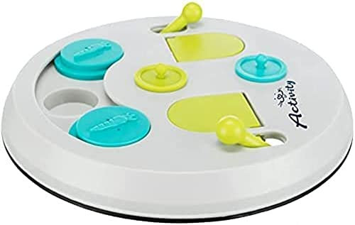 TRIXIE interaktives spülmaschinengeeigntes rutschfestes Kleintierspielzeug Flip Board, Kunststoff, ø 23 cm- 62813