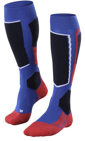 FALKE SK2 Intermediate Wool M Kh lana filo funzionale caldi spessi 1 paio, Calzini da sci Uomo, Blu Olympic 6940, 44-45