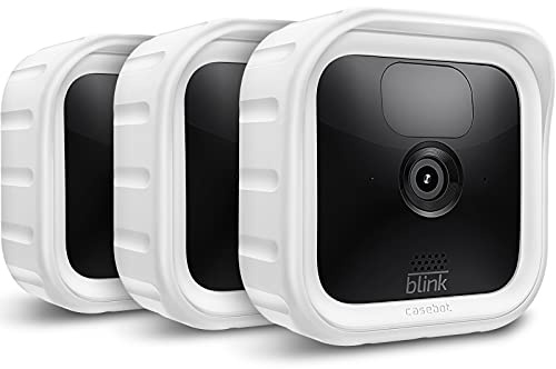 CaseBot Silikon Hülle für Blink Outdoor/Indoor Kamera - (3er Set) Weiche Leichte Dünne Kratzfeste Abdeckungen Skins Schutzhülle für Neue Sicherheitskamera 2020, Weiß