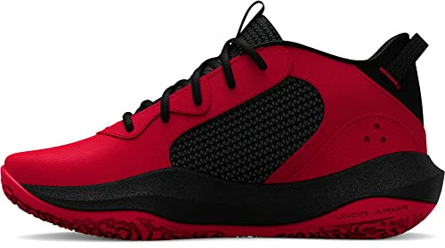 Under Armour Unisex Grade School Ua Lockdown 6 basketskor court performance, röd, 39 EU