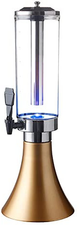 FXNFXLA Girafe à Bière, Distributeur De Boissonsavec Tube De Glace Amovible Réutilisable en Acier Inoxydable Et Lumières LED, Capacité Max. 3l, Facile à Nettoyer, pour Fête, Restaurant(Color:Une)