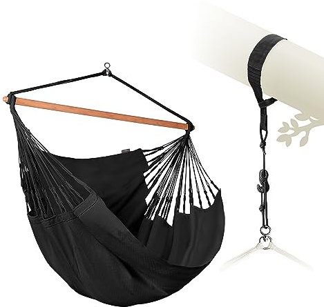 LA SIESTA Habana Hängesessel Onyx mit Aufhängeset für Baum King Size