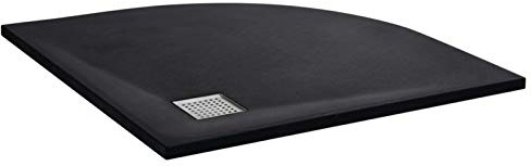 LAPOOH Duschtasse, Duschwanne, Duschkabine, Duschabtrennung, SMC Schwarz 90x90 cm