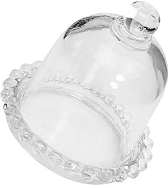 Amosfun Aromatherapy Candle Cup Cover Glass Protector with Pearl Edge Dustproof Design Small Size for Home and Diy Candle Use