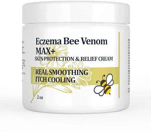 DUBOONAIO High Strength Bee Venom Cream, Dyshidrotic Eczema Ointment, Heat Rash, Itching, Eczema, Psoriasis, Leg, Stomach, Foot, Hand, Irritated Skin, All Age Care