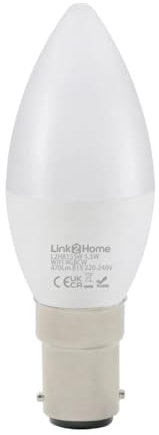 Link2Home B15/40W Equivalent WiFi LED Lamp, Smart Light Bulb with RGB Multicolour Settings, Dimmable – Compatible with Alexa and Google Voice Control