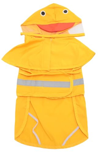 Hunde-Regenmantel, Enten-Stil, Leichte Regenjacke, Poncho-Hoodies, wasserdichte Haustier-Regenjacke, Hoodies mit Reflektierenden Streifen und Transparenter Kapuze für Kleine, (XL)