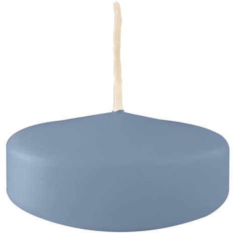 Candele Galleggianti grandi, diametro 7 Cm, 12 pezzi - Dusty Blu
