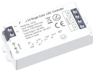 1 Uds. Interruptor atenuador de luz RGB tira de luces LED atenuador inteligente regulable RGBCCT/monocromo/RGBW luz de neón controlador LED COB(Single Color Dimmer)
