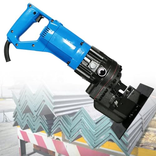 vnmudzeo Industrial Metal Hole Punching Kit,with Foot Switch,1/4 to 4/5 Electric Hydraulic Punch Press 1200 W,for Iron Plate, Aluminum Plate and U-Steel,Anglesteel-110V