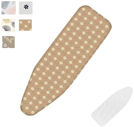 GSKFXJ Hitzebeständig Bügelbrettbezug, 120x40cm Ersatzbezug Für Dampfbügeleisen Standardbretter, 110x34cm Bügelbrett Bezug Mit Polsterung(Beige,120x40cm)