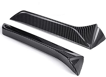 Auto-Kotflügel Für Seat für Leon 5F FR Mk3 MK3.5 2 Stück Autofensterverkleidung Lippenspoiler Aleron Heckdachflügelseite für Randheckklappe hinten(Carbon Fiber Look)