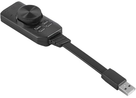 Ieron Adaptador de Tarjeta de Sonido Externo USB Adaptador de Tarjeta de Sonido estéreo de Audio Externo de 7.1 Canales Conector de micrófono Auxiliar de 3,5 mm para Auriculares para Juegos