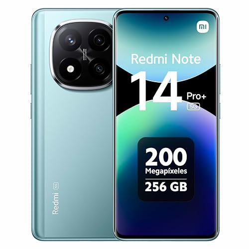 XIAOMI Redmi Note 14 Pro+ 5G smartphone, 12GB RAM 256G, schermo AMOLED 6.67 pollici 1.5K, sensore di impronte digitali, fotocamera 200MP, doppia SIM, NFC, ricarica veloce 120W, Blu
