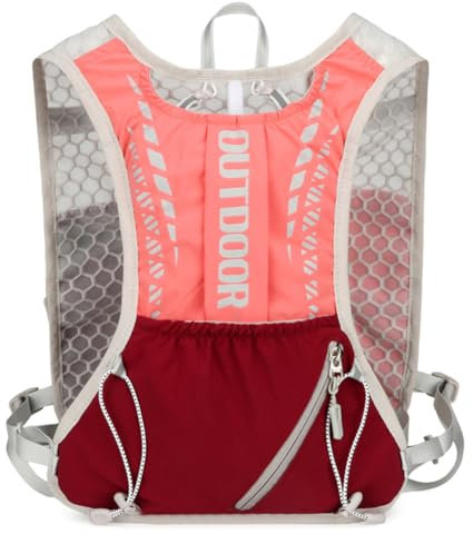 GETBSTOOP Running Hydration Vest, Lightweight Reflective Running Vest Pack, Hydration Vest Daypack with Adjust Chest Straps for Men Women Marathon Trail Running Cycling Hiking Climbing