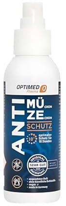 OPTIMED ANTI MÜZE - MÜcken ZEcken Schutz Spray 100ml – Insektenspray mit Icaridin & Lavendelextrakt – 10h Schutz vor Zecken, Mücken, Moskitos – DEET-frei, vegan, ohne künstliche Duftstoffe