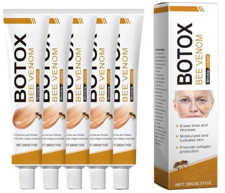 Bienengiftsalbe,Bienengift-Faltenentfernungscreme,2025 New Bienengift Anti-Falten-Creme,Anti-Falten-Feuchtigkeitscreme für Gesicht und Hals, für alle Hauttypen (5)