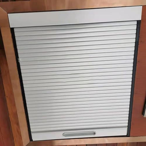 MLYAYE 15'' 20 25 In 30 35 Zoll breite, einziehbare Gerätegarage, Robustes Rollladenschranksystem aus Kunststoff zur Aufbewahrung von Schminktischen/Gewürzsaucen(20x40inch)
