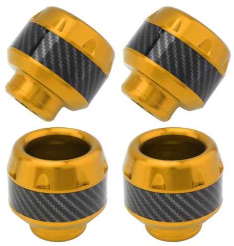 Windance 4pcs Universal Fork Frame Sliders Crash Protectors Wheel Crash Protector Falling Protection Safety Gear for Motorcycles Motorbikes Moped Scooters (Yellow)