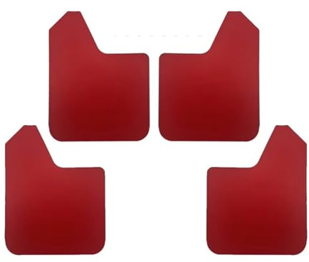 Parafanghi Anteriori Parafanghi Anteriori E Posteriori Per Auto, Pick-up, SUV, Furgoni, Camion, Rally, Sport. Paraspruzzi Auto(4pcs red)