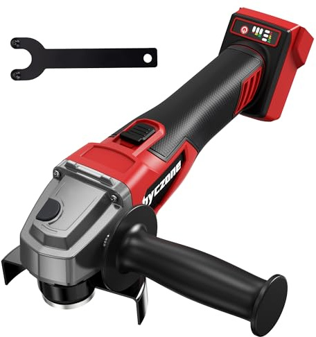 Byczone Cordless Angle Grinder Compatible with Milwaukee 18V Battery (NO BATTERY), 4-1/2 Inch Angle Grinder Power Tool with Spanner, 3 Variable Speed, MAX 8500 RPM, Brushless Motor