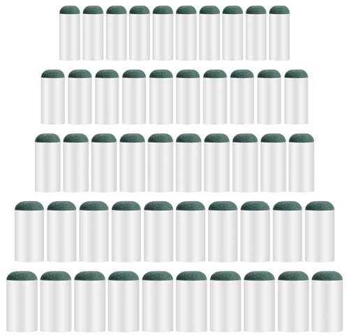 Notoke 50 STK Slip-On Billard Queue Spitzen – 5 Größen (9mm, 10mm, 11mm, 12mm, 13mm) – Ohne Kleber & Werkzeug Erforderlich – Passend für Snooker und Pool Queues
