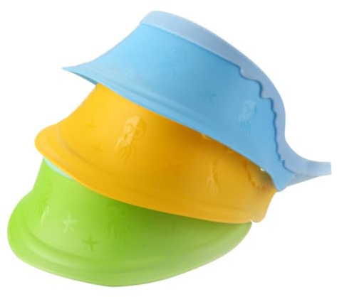 minkissy Hair Washing Cap Shampoo Cap Silicone Bathing Shower Ear Protector for Boys and Girls Hair Washing Shield Head Protector in Bathing Shower Accessories