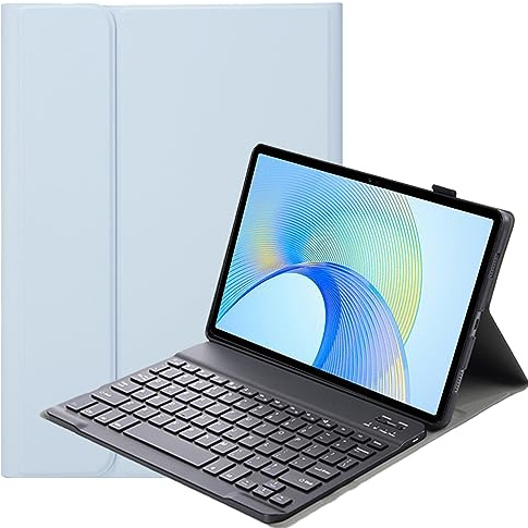 FKQLH Funda con Teclado para Xiaomi Pad 8/8 Pro 11,2'', QWERTY Layout Teclado Desmontable InalámbricoMagnético, Azul