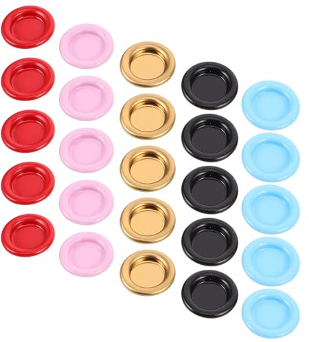 DECOMELODY 50 Pièces Plateau Métal pour Brûleur Encens Support Décoratif Coupelle pour Cônes Encens