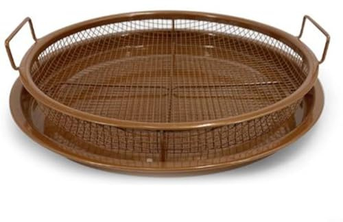 Cesta de barbacoa de acero inoxidable, kit de bandeja redonda para barbacoa para cocinar al aire libre, accesorios de parrilla de camping, fácil limpieza, construcción portátil ligera adecuada para