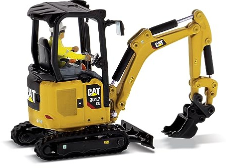 Diecast Masters 85597 - Mini-Pelle Caterpillar 301.7, échelle 1:50, env. 7,1 x 2,8 x 4,7 cm, dès 14 Ans, Jaune