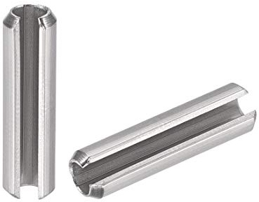 uxcell Slotted Spring Pin - M4 x 16mm 304 Stainless Steel Split Spring Roll Dowel Pins Plain Finish 20Pcs
