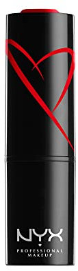 NYX Professional Makeup Shout Loud Satin Lipstick, Ultra-Saturated Colour, Vegan Formula, Red Haute