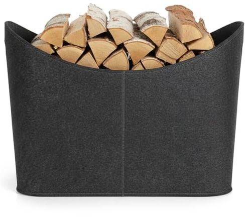 COM-FOUR® Filz-Tasche xxl für den Einkauf, Zeitungen, Papier, Spielzeug | Picknick oder Strand - robust aus dickem Filz - perfekte Kaminholz-Tasche für Brennholz