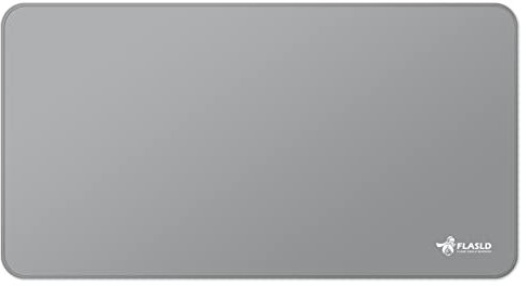 FLASLD Tappetino multiuso ignifugo per interni ed esterni, tappetino per barbecue, per camino, stufa da cucina, piano cottura e focolare, tappetino premium per terrazze, 60 x 104cm grigio argento