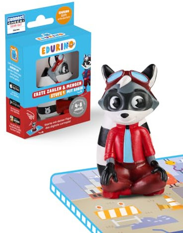Edurino Figur Robin Zahlen & Mengen ab 4 Jahren - Stufe 1 inkl. App | Innovatives und digitales Lernspiel | Spielerisches Lernen von Zahlen 0-10 | Erstes Rechnen | Geometrische Formen