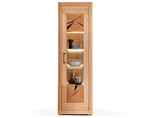 moebel-eins PASSERO Vitrine I, Material Massivholz, Kernbuche geölt